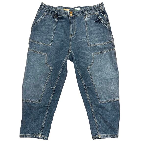 Anthropologie Pilcro The Wanderer Relaxed Jeans Plus Size 22W Blue Medium Wash - Picture 4 of 11